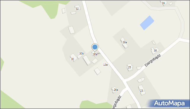 Dargobądz, Dargobądz, 30a, mapa Dargobądz