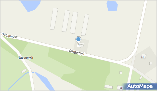 Dargomyśl, Dargomyśl, 12, mapa Dargomyśl