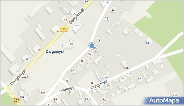 Dargomyśl, Dargomyśl, 69/2, mapa Dargomyśl