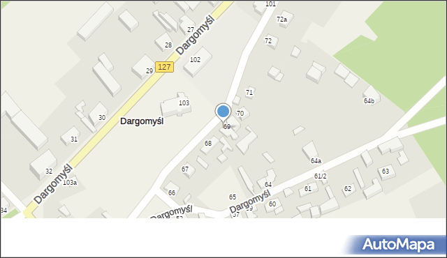 Dargomyśl, Dargomyśl, 69a, mapa Dargomyśl