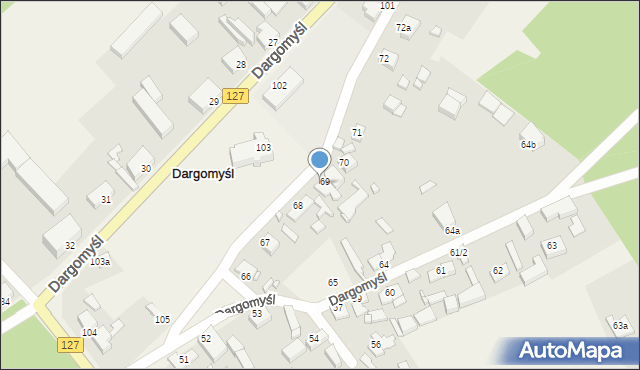 Dargomyśl, Dargomyśl, 69a, mapa Dargomyśl