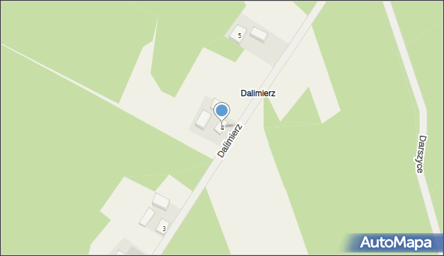 Darszyce, Dalimierz, 4, mapa Darszyce