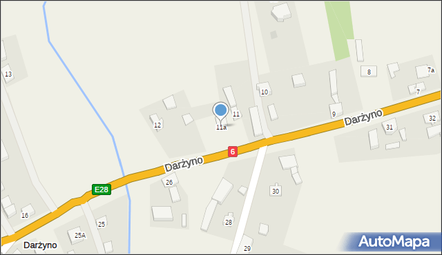 Darżyno, Darżyno, 11a, mapa Darżyno