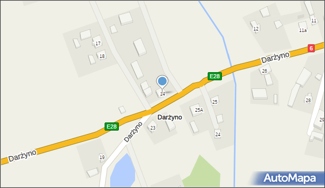 Darżyno, Darżyno, 14, mapa Darżyno