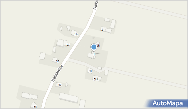 Daszewice, Daszewice, 1, mapa Daszewice