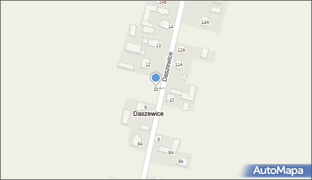 Daszewice, Daszewice, 11, mapa Daszewice
