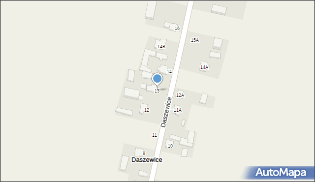 Daszewice, Daszewice, 13, mapa Daszewice