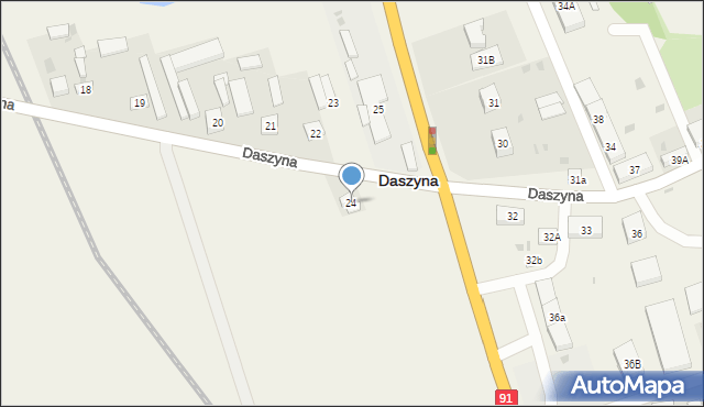 Daszyna, Daszyna, 24, mapa Daszyna