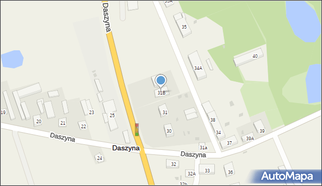 Daszyna, Daszyna, 31B, mapa Daszyna
