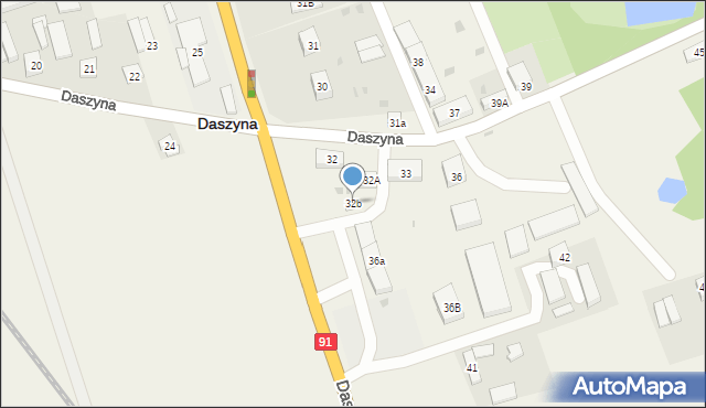 Daszyna, Daszyna, 32b, mapa Daszyna