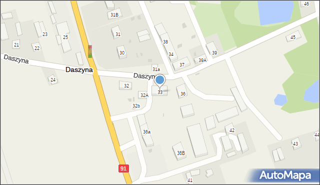 Daszyna, Daszyna, 33, mapa Daszyna