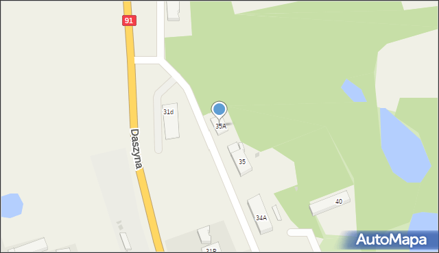 Daszyna, Daszyna, 35A, mapa Daszyna