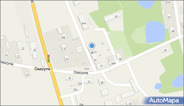 Daszyna, Daszyna, 38, mapa Daszyna