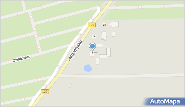Dębno, Dargomyska, 1, mapa Dębno