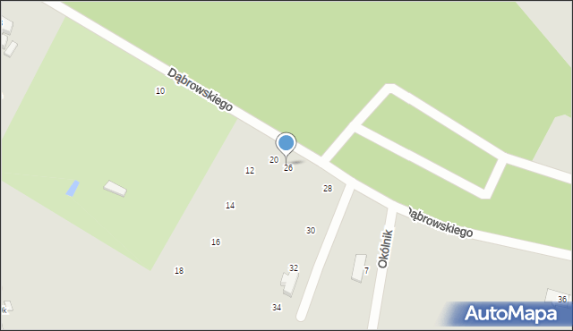 Elbląg, Dąbrowskiego Jarosława, gen., 24, mapa Elbląga