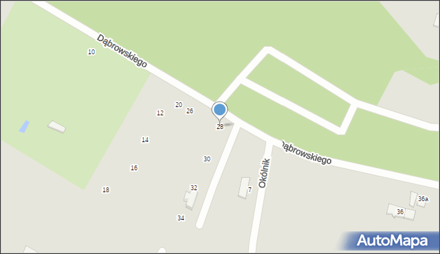 Elbląg, Dąbrowskiego Jarosława, gen., 28, mapa Elbląga