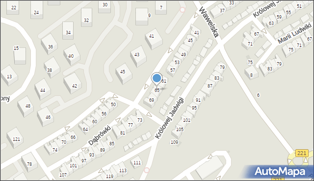 Gdańsk, Dąbrówki, 65, mapa Gdańska