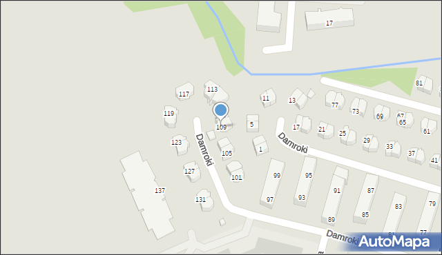 Gdańsk, Damroki, 109, mapa Gdańska