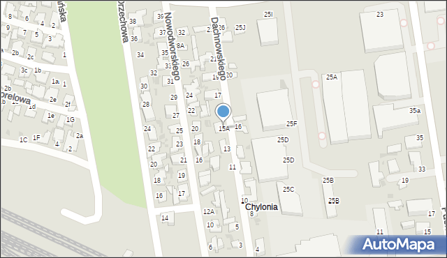 Gdynia, Dachnowskiego, 15A, mapa Gdyni