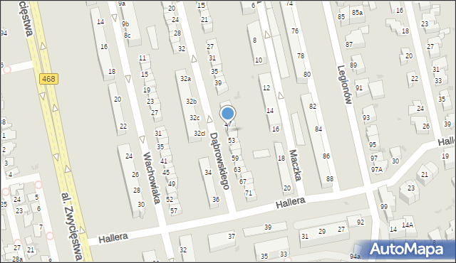 Gdynia, Dąbrowskiego Jarosława, gen., 49, mapa Gdyni