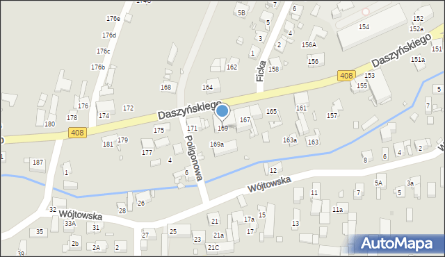 Gliwice, Daszyńskiego Ignacego, 169, mapa Gliwic