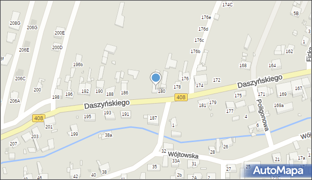 Gliwice, Daszyńskiego Ignacego, 182, mapa Gliwic