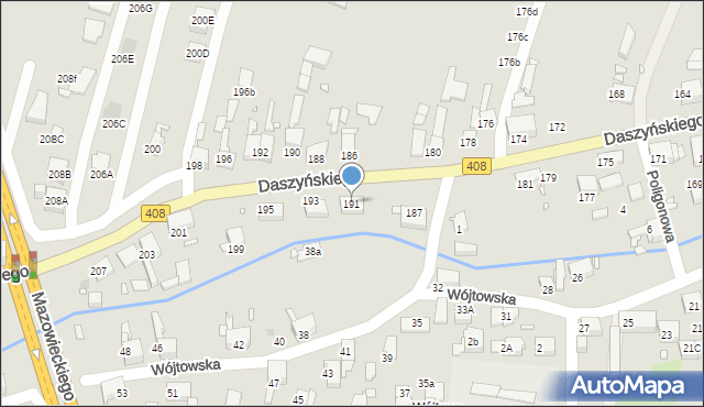 Gliwice, Daszyńskiego Ignacego, 191, mapa Gliwic