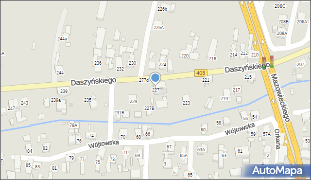 Gliwice, Daszyńskiego Ignacego, 227, mapa Gliwic