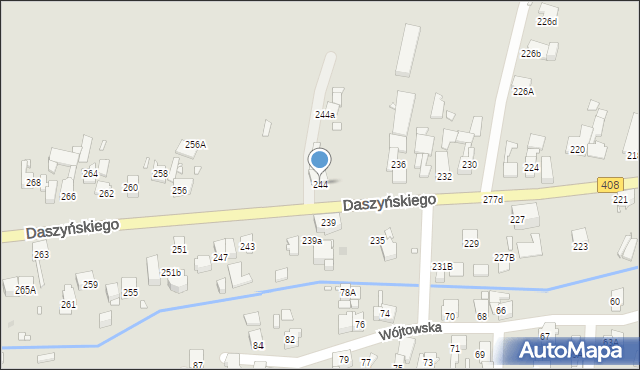 Gliwice, Daszyńskiego Ignacego, 244, mapa Gliwic