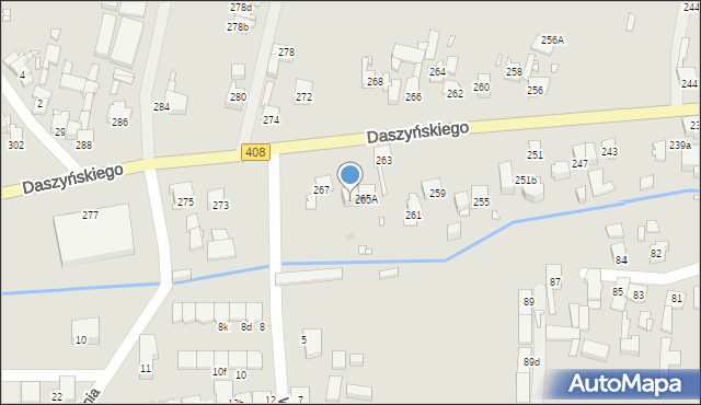 Gliwice, Daszyńskiego Ignacego, 265B, mapa Gliwic