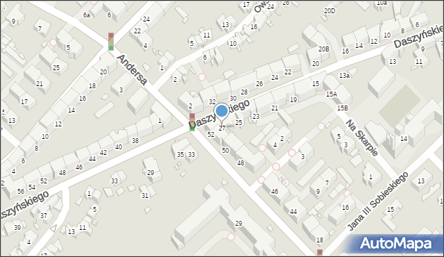 Gliwice, Daszyńskiego Ignacego, 27, mapa Gliwic