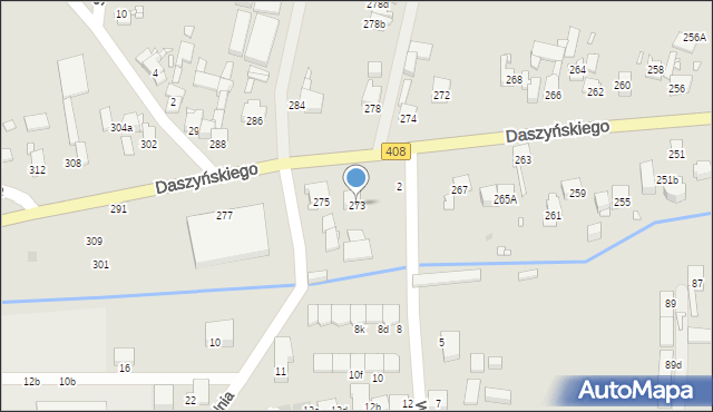 Gliwice, Daszyńskiego Ignacego, 273, mapa Gliwic