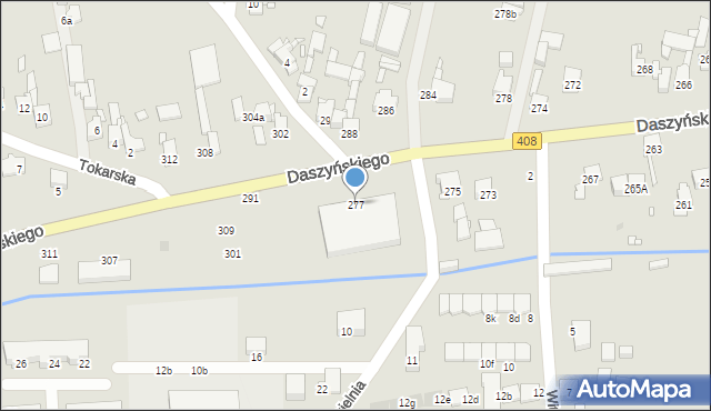 Gliwice, Daszyńskiego Ignacego, 277, mapa Gliwic