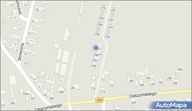 Gliwice, Daszyńskiego Ignacego, 278f, mapa Gliwic