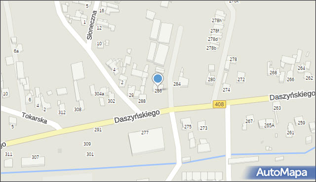 Gliwice, Daszyńskiego Ignacego, 286, mapa Gliwic