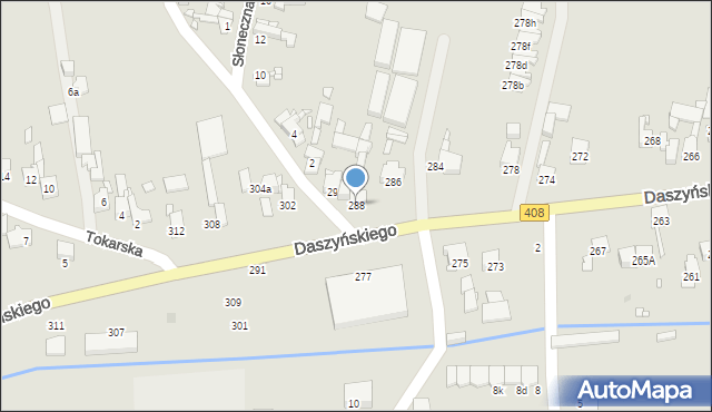 Gliwice, Daszyńskiego Ignacego, 288, mapa Gliwic