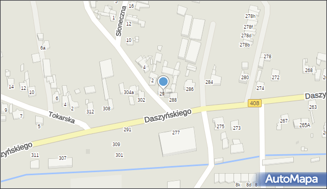 Gliwice, Daszyńskiego Ignacego, 290, mapa Gliwic