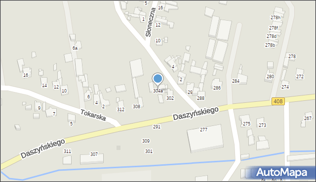 Gliwice, Daszyńskiego Ignacego, 304a, mapa Gliwic