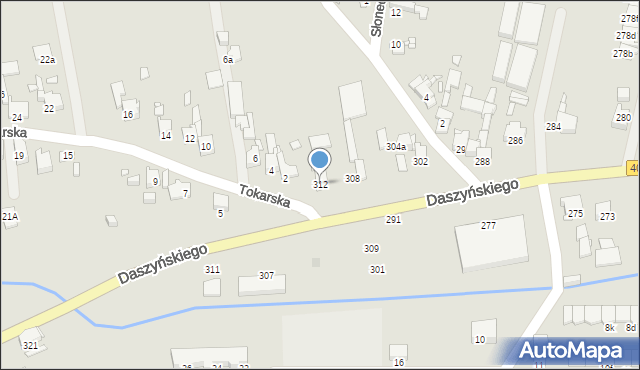 Gliwice, Daszyńskiego Ignacego, 312, mapa Gliwic