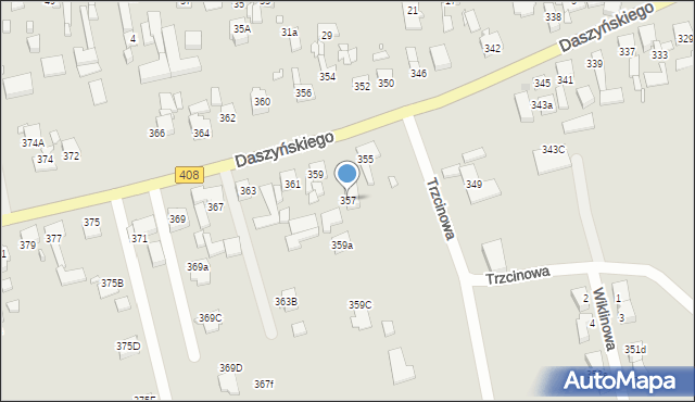 Gliwice, Daszyńskiego Ignacego, 357, mapa Gliwic