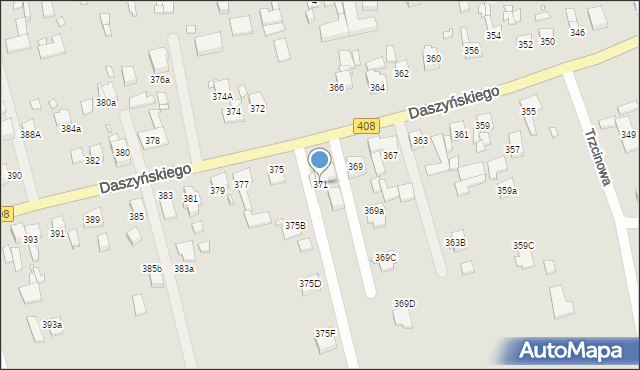 Gliwice, Daszyńskiego Ignacego, 371, mapa Gliwic