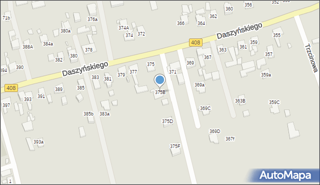 Gliwice, Daszyńskiego Ignacego, 375B, mapa Gliwic