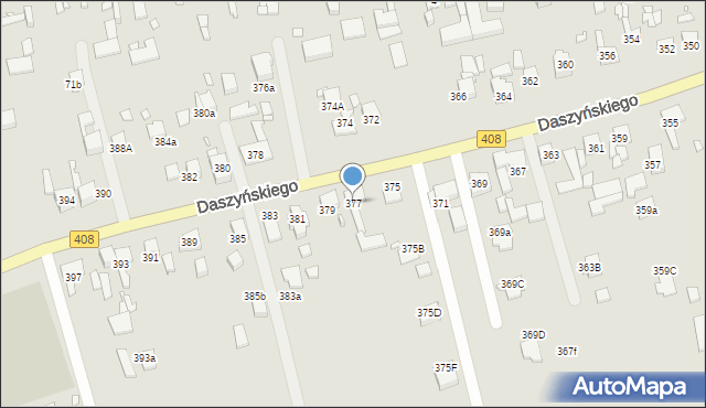 Gliwice, Daszyńskiego Ignacego, 377, mapa Gliwic