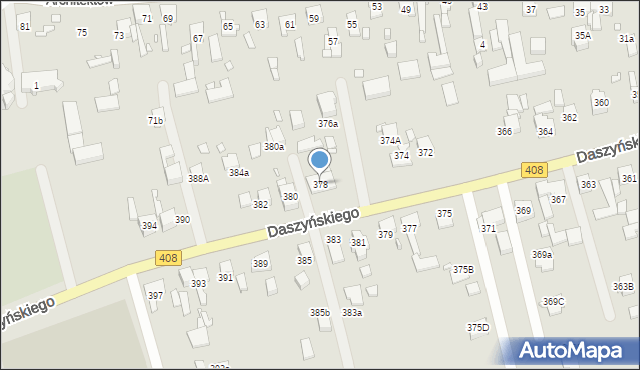 Gliwice, Daszyńskiego Ignacego, 378, mapa Gliwic