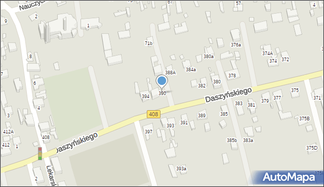 Gliwice, Daszyńskiego Ignacego, 390, mapa Gliwic