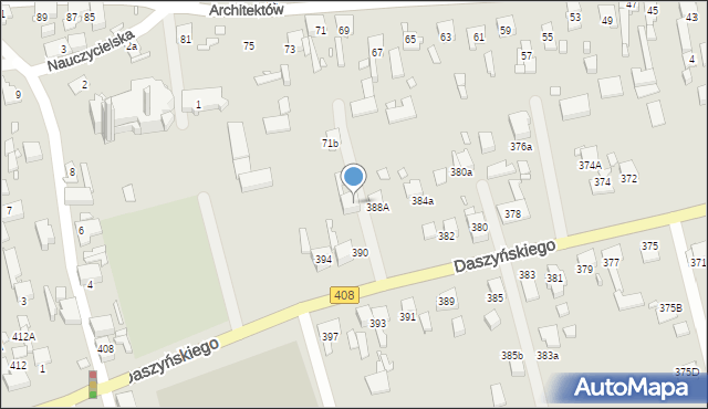 Gliwice, Daszyńskiego Ignacego, 390A, mapa Gliwic