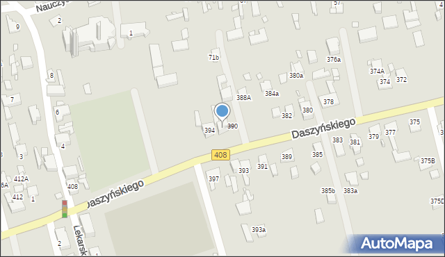 Gliwice, Daszyńskiego Ignacego, 392, mapa Gliwic