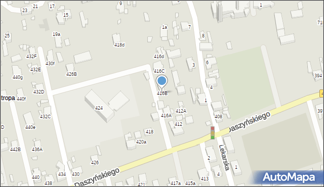 Gliwice, Daszyńskiego Ignacego, 416B, mapa Gliwic