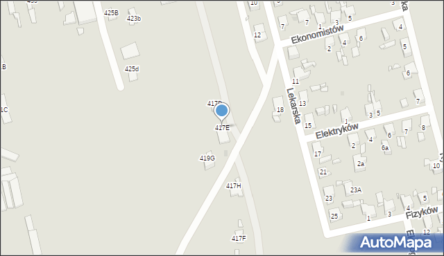 Gliwice, Daszyńskiego Ignacego, 417E, mapa Gliwic