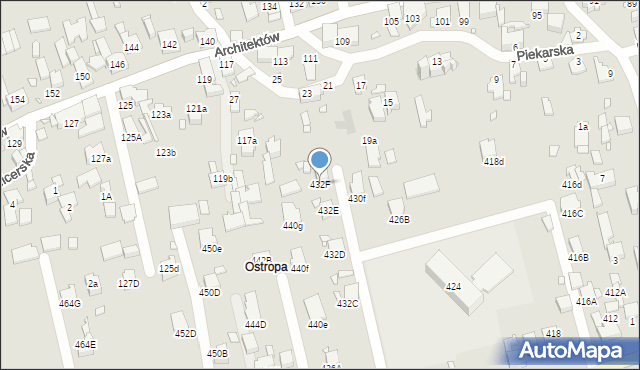 Gliwice, Daszyńskiego Ignacego, 432F, mapa Gliwic